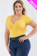 Plus Size Casual Split Neck Solid Short Sleeve Bodysuit -44697 Plus Size Casual Split Neck Solid Short Sleeve Bodysuit -44697