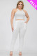 Plus Size Crop Tank Top & Ruched Pants Set-44279 Plus Size Crop Tank Top & Ruched Pants Set-44279