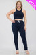 Plus Size Crop Tank Top & Ruched Pants Set-44278 Plus Size Crop Tank Top & Ruched Pants Set-44278