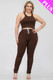 Plus Size Crop Tank Top & Ruched Pants Set-44274 Plus Size Crop Tank Top & Ruched Pants Set-44274