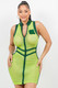 Netting 2 Way Zipper Mini Dress-49534