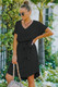 V Neck Waist Tie Solid A Line Dress-49391 V Neck Waist Tie Solid A Line Dress-49391