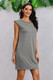 Round Neck Solid Sleeveless Dress-49354 Round Neck Solid Sleeveless Dress-49354