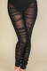 Ruched Poly Mesh Leggings-43977