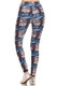 Yoga Style Banded Lined Tie Dye Printed Knit Legging With High Waist-34904