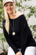 Round Neck Long Sleeve Solid Sweater-33903