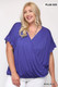 Solid Viscose Knit Surplice Top With Ruffle Sleeve-40220 Solid Viscose Knit Surplice Top With Ruffle Sleeve-40220