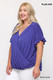 Solid Viscose Knit Surplice Top With Ruffle Sleeve-40220 Solid Viscose Knit Surplice Top With Ruffle Sleeve-40220