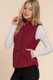 Suede Piping Quilted Padding Vest-44394
