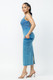 Acid Washed Cargo Midi Dress-44002