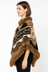 Tribal Luxe Faux Fur Trim Poncho-54080