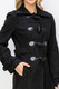 Wool Toggle Button Peacoat With Pockets-54065