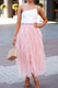 A Line Long Tulle Tiered Skirts-49149