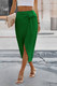 Solid Twist Wrap Assassin Fit Skirt-49123