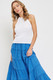 Cotton Gauze Tiered Maxi Skirt-47544