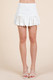 Thick Banded Tie Detail Ballon Mini Skirt-47035