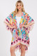 Multi Colored Heart Print Silky Feel Kimono-47608