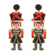 Christmas Nutcracker Seed Beaded Earrings-52288