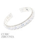 Princess Cut Cubic Zirconia Cuff Bracelet-52278