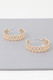 Triple Box Chain Hoop Earrings-52386