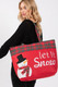 Let It Snow Letter Snowman Christmas Tote Bag-50862