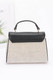 Canvas Top Handle Flap Bag-50171