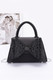 Rhinestone Ribbon Top Handle Satin Flap Bag-49450