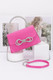 Rhinestone Ribbon Handle Flap Bag-48981