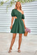 One Shoulder Puff Sleeve A Line Dress-49954
