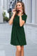 Round Neck Solid Ruffle Short Dress-49930