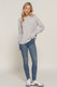 Long Slv Mock Neck Raised Seam Sweater     -45739