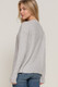 Long Slv Mock Neck Raised Seam Sweater     -45739