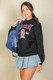 Graphic Kangaroo Pocket Drawstring Hoodie-45808