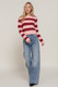 Long Slv Crew Neck Stripe Sweater-44933
