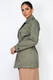 Double-breasted Notch Belted Coat-44844