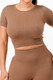 Ribbed Seamless T-shirt And Leggings Set            -51835