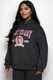 Plus Size Graphic Kangaroo Pocket Drawstring Hoodie-45807