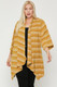 Kimono Style Striped Cardigan-36813
