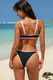Two Pieces Color Block Cut Out Bikini-49385