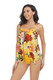 Sleeveless Strappy Floral Print Split Swimsuit Set-49349