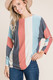 Striped Dolman Sleeves Top       -44988