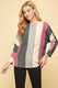 Striped Dolman Sleeves Top       -44987