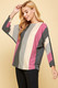 Striped Dolman Sleeves Top       -44987
