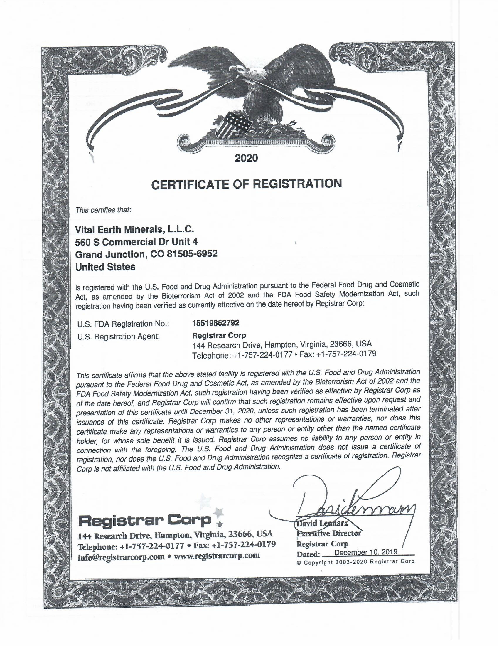 FDA Registration_2020