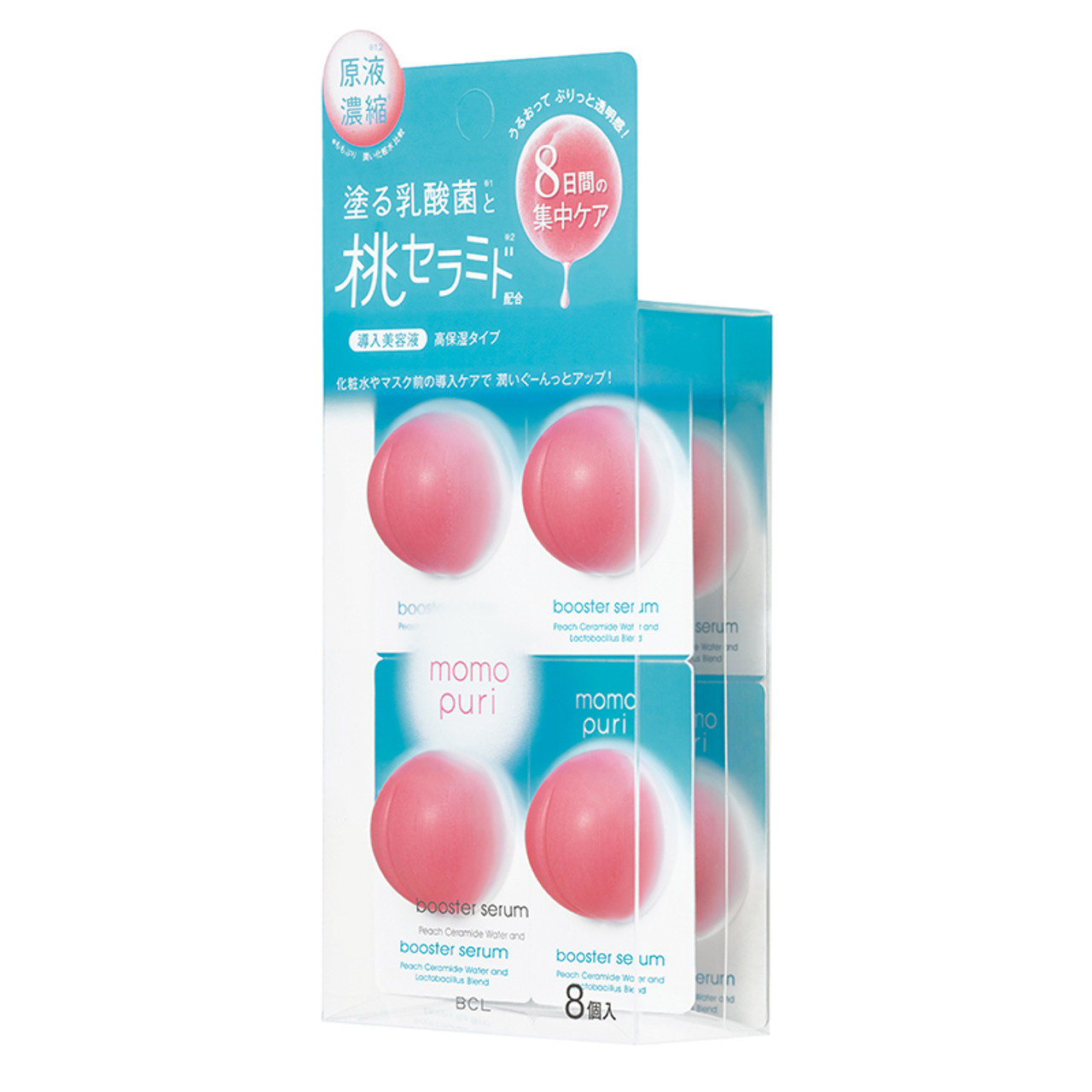 日本bcl Momo Puri 蜜桃精华神经酰胺桃子精华浓缩导入精华美容液3ml 8枚 Beauty Corner 美妍角落