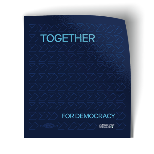 Together For Democracy (3.5" x 4" Vinyl Sticker -- Pack of Two!)