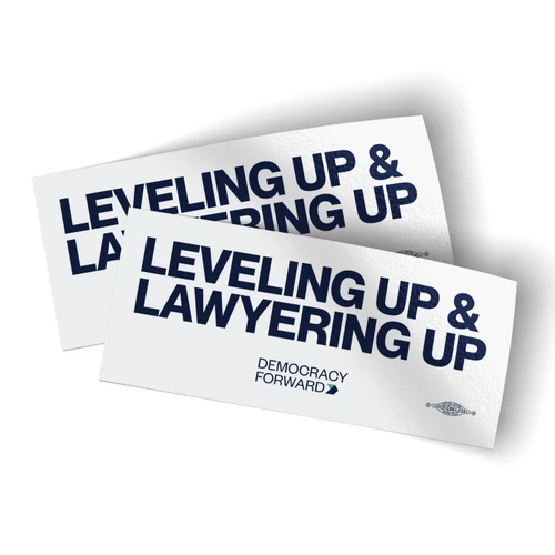 Leveling Up - Text (5" x 2.2" Vinyl Sticker -- Pack of Two!)