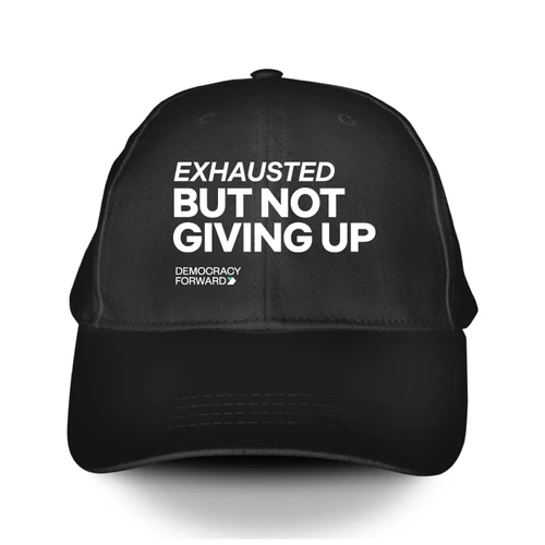 Exhausted But Not Giving Up (Black Baseball Cap)