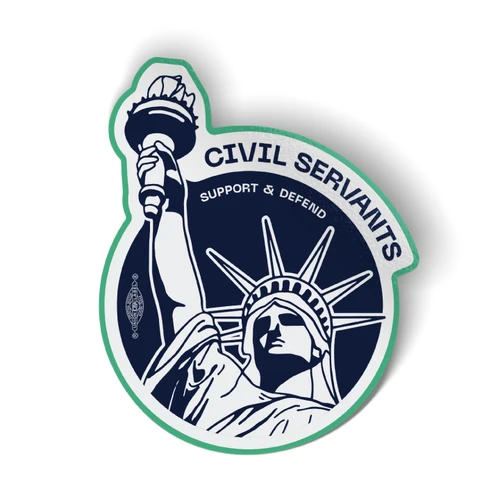 Civil Servants (3.25" x 4" Vinyl Sticker -- Pack of Two!)