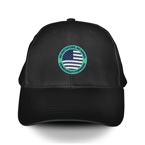 No Dictators - Circle (Black Baseball Cap)